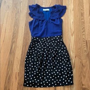 Blue and Polka Dot Dress